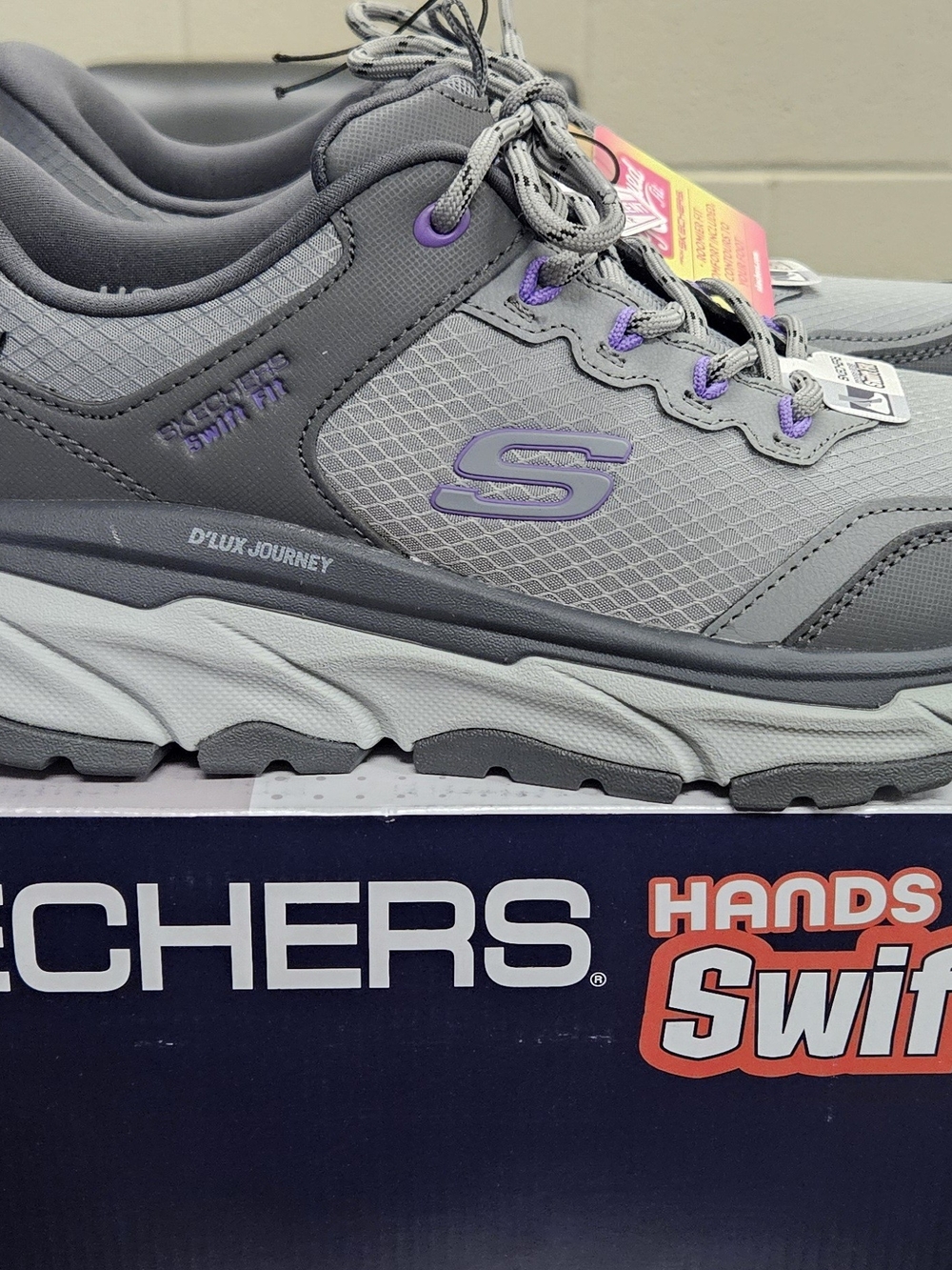 Skechers Women's Gray & Purple D'LUX Journey Hiking Shoes